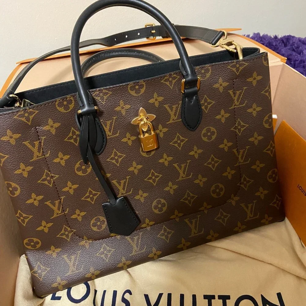 Louis Vuitton Flower Tote Monogram Beautiful Noir Bag - Picture 1 of 1